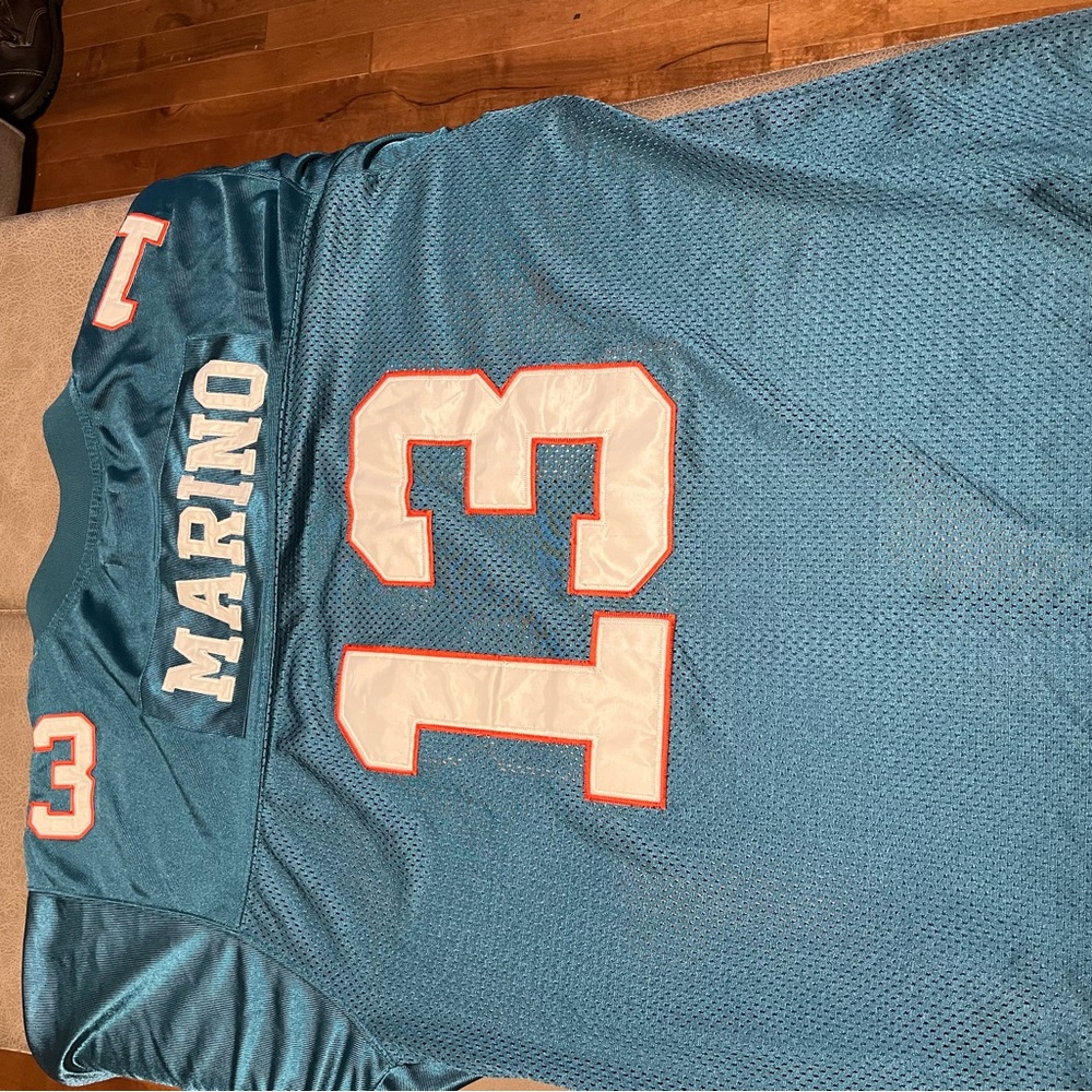 Dan Marino Teal Football Jersey with Number 13 a vintage jersey - Picture 11 of 14